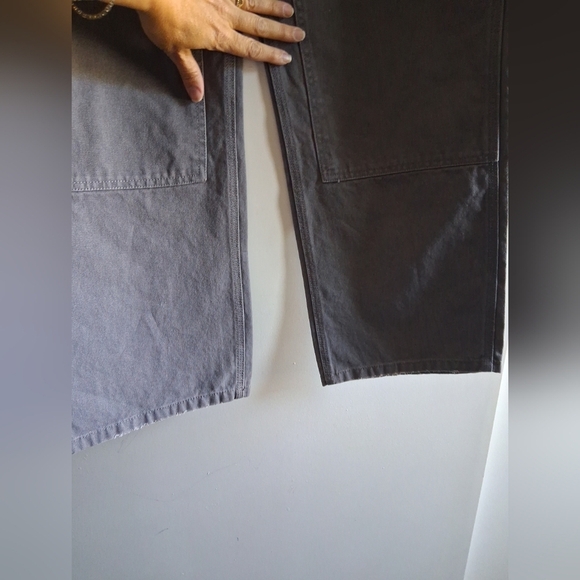 Vintage Carhartt Double Knee Gray Canvas Cotton Workwear Pants 34x32 - Picture 5 of 10